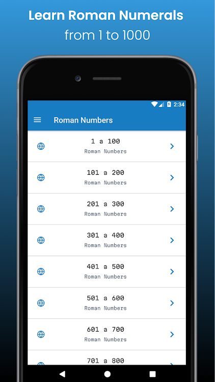 Roman Numerals 1 to 1000 - 1.0.2 - (Android)