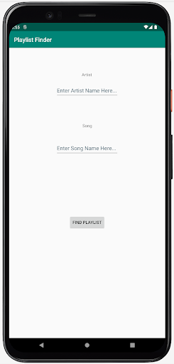 Android application Playlist Finder screenshort
