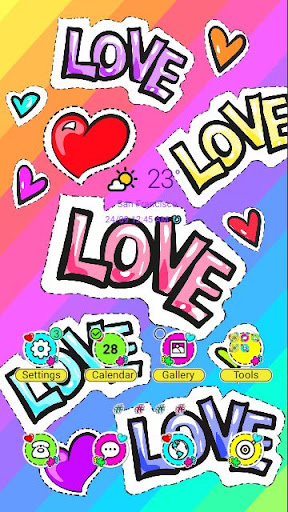 Android application Colorful Love - Wallpaper screenshort