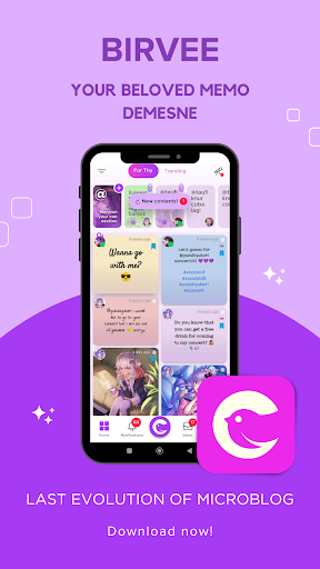 Android application Birvee - Our beloved microblog screenshort