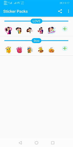 Android application Love WAStickers Pack screenshort