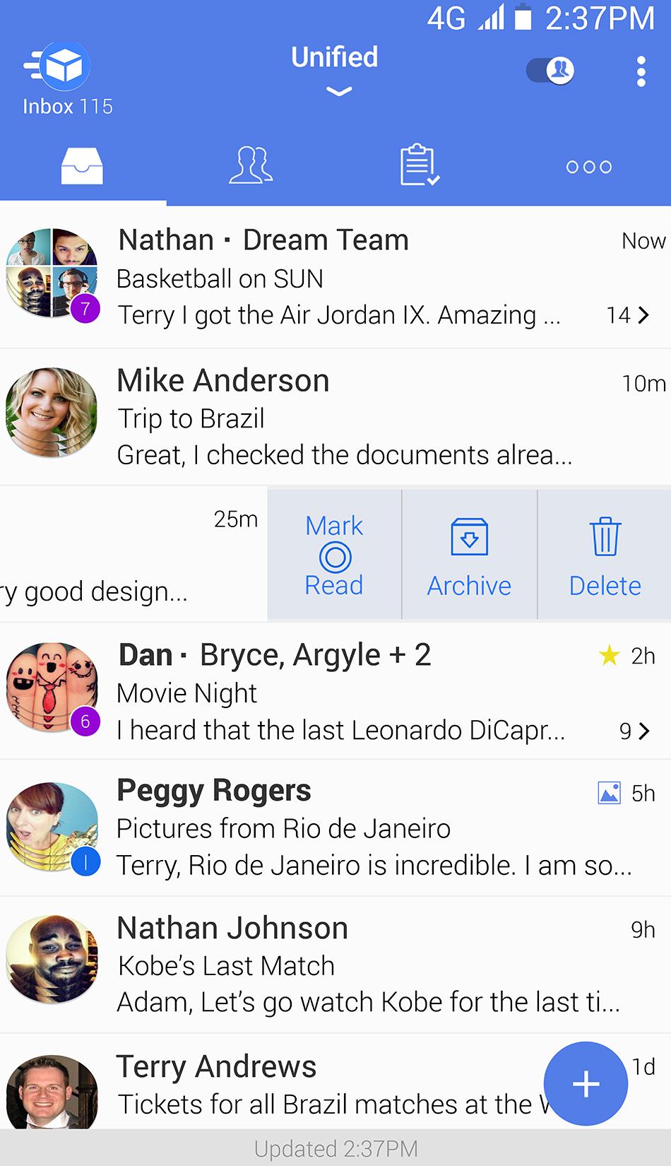 Android application Type App mail - email app screenshort
