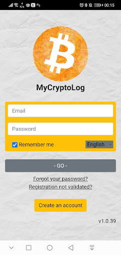 Android application MyCryptoLog screenshort