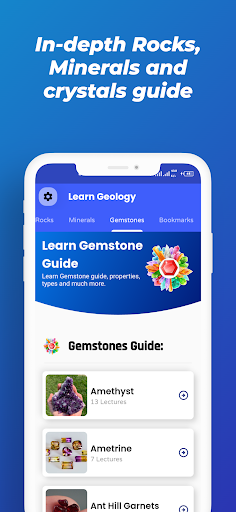 Screenshot of Rocks, Minerals, Crystal Guide