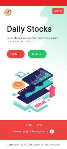 Android application Daily Stocks screenshort