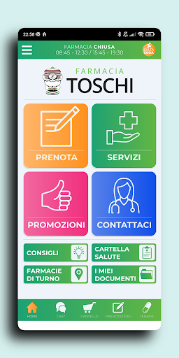 Android application Farmacia Toschi screenshort