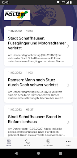 Android application SHPol screenshort