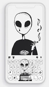 Cool Smoking Alien 主題鍵盤