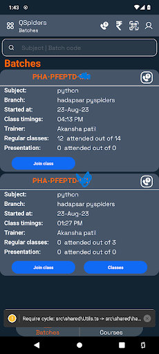 Student - QSpiders Screen 2