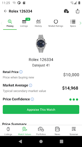 WatchCharts Screen 3