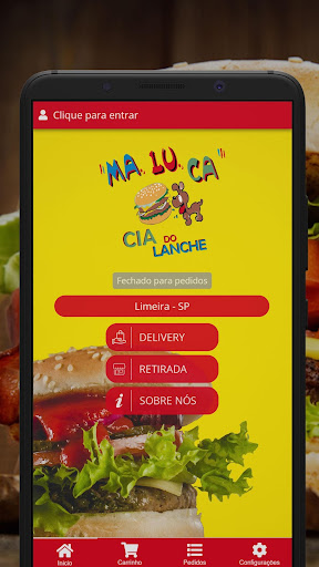 Android application Maluca Lanches screenshort
