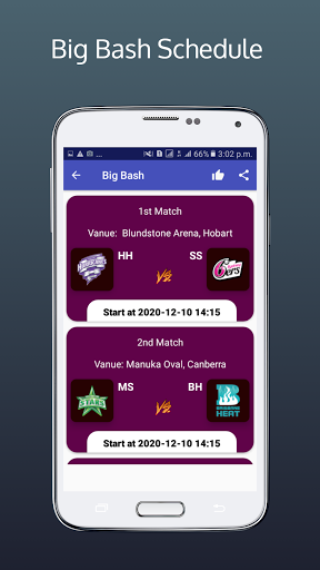 Schedule for Big Bash 2020-21  Big bash schedule