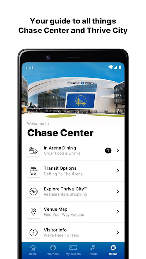 تطبيق Warriors + Chase Center برو4