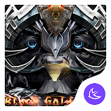 Black gold wild lion APUS launcher theme icon