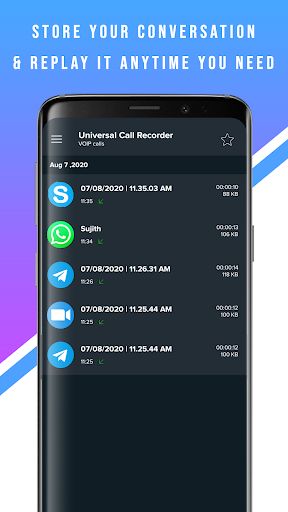 Universal Call Recorder Screen 2