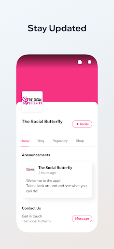 Android application The Social Butterfly screenshort