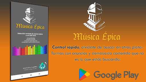 Android application Música Épica screenshort