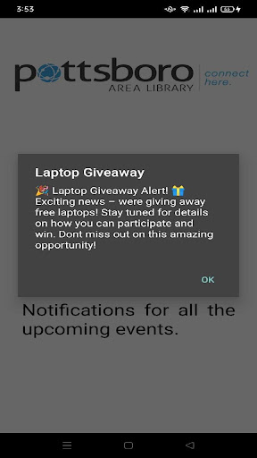 Library Notify Screen 2