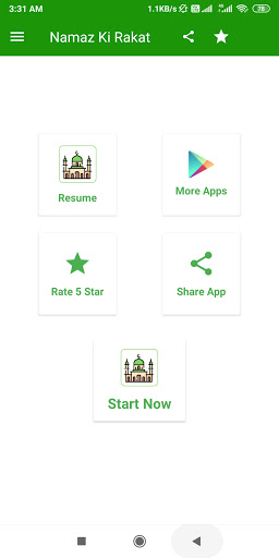Android application Namaz ki Rakat | Namaz screenshort