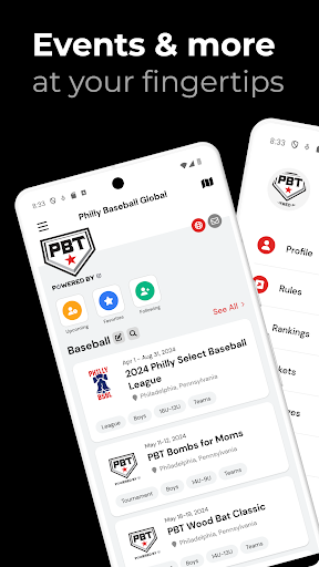 Android application Philly Baseball Tournaments screenshort