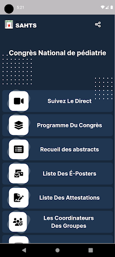 Android application SAHTS screenshort