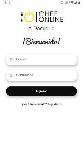 Android application ChefOnline a domicilio screenshort