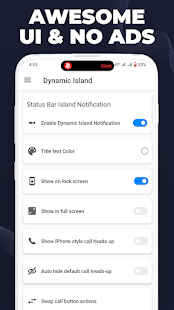 Dynamic Island Pro – екранна снимка с прорез