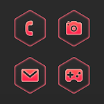 Cover Image of Download Hexed Red Icons  APK