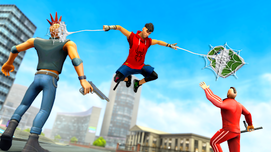 Spider Rope Hero Gangster Game