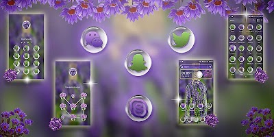 screenshot of Lavender Launcher Theme