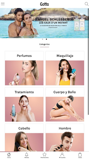 Android application Gotta, expertos en tu belleza screenshort