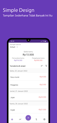 Android application Pencatat Keuangan Sederhana screenshort
