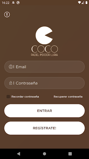 Android application Coco Padel Lliria screenshort