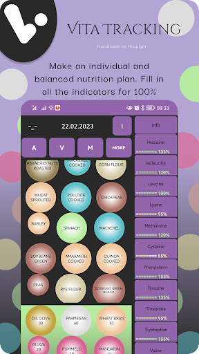Android application Vita Tracking screenshort