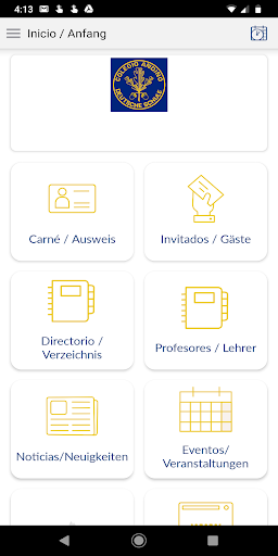 Android application Colegio Andino screenshort