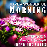 Good Morning Afternoon Evening Night Greeting Card icon