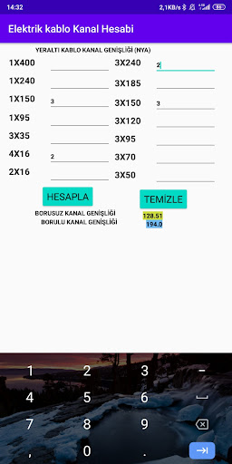 Android application Kanal Hesabı screenshort