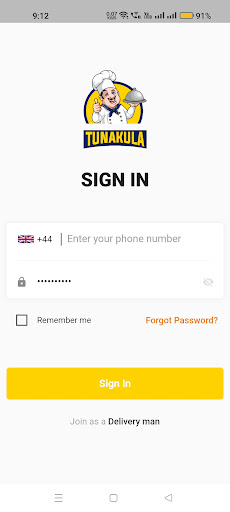 Tunakula - Delivery App Screen 2
