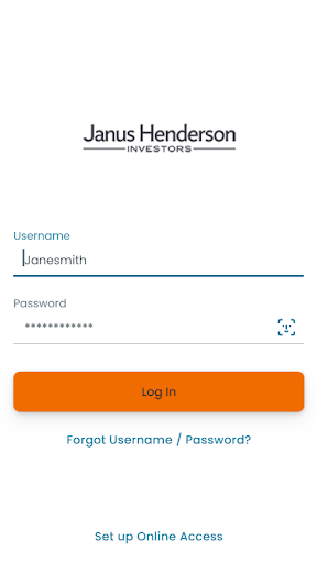 Android application Janus Henderson Direct screenshort