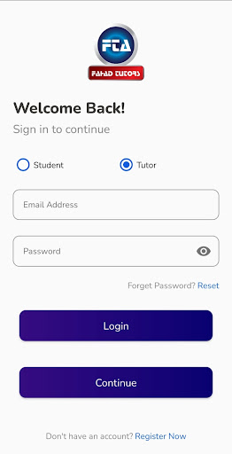 FAHAD Tutoring Solutions Screen 2