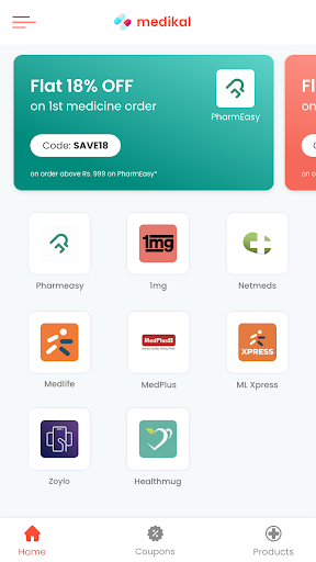 Android application Online Medicine Ordering App screenshort