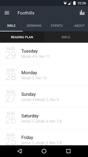 Android application Foothills Church RSM screenshort