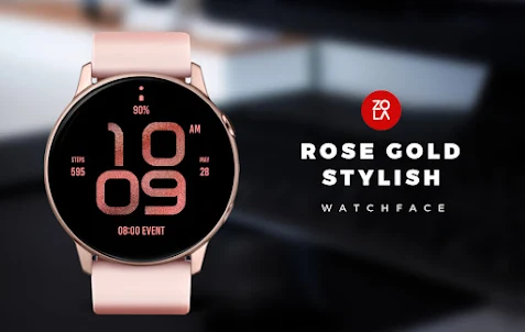 Rose Gold Stylish Watch Face