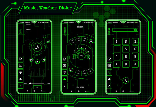 Stunning Hi-tech Launcher Screen 3