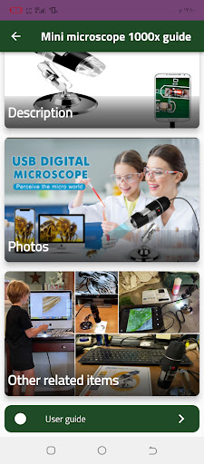 Android application Mini microscope 1000x guide screenshort