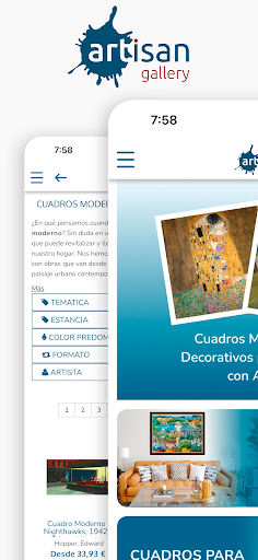 Android application Artisan Gallery screenshort