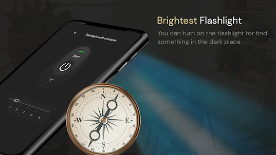 Flashlight With Compass