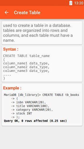 SQL Syntax Screen 3