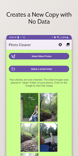 Android application Remove Photo Meta Data screenshort