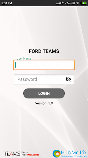 Android application Ford Teams screenshort